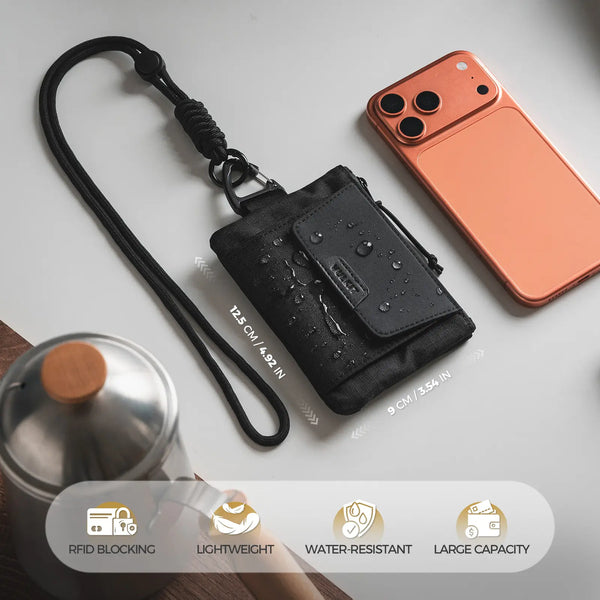 VW148 - RFID Blocking Lanyard Wallet with ID Window & Magnetic Pocket