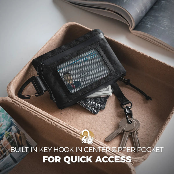 VW148 - RFID Blocking Lanyard Wallet with ID Window & Magnetic Pocket