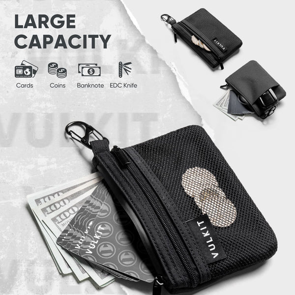 VWW154 - RFID Blocking Slim EDC Pouch with Carabiner