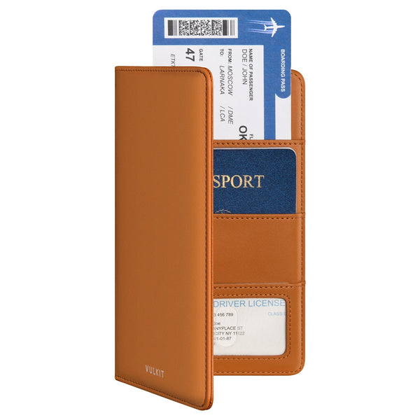 VPW100P- Genuine Leather Travel Passport Card Holder