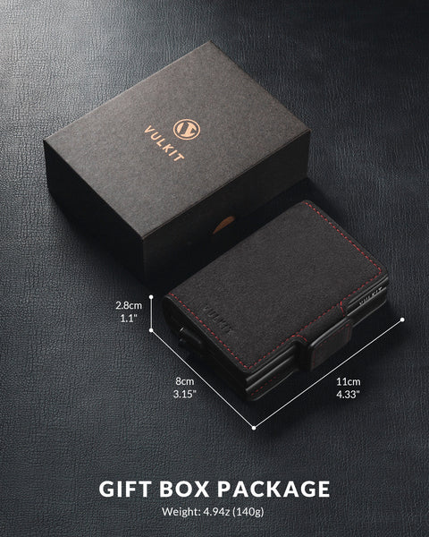 VC200d- Alcantara Leather, Double Aluminum Card Holders For more Storage Wallet