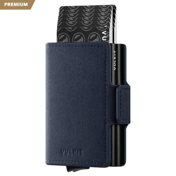 VC200d- Alcantara Leather, Double Aluminum Card Holders For more Storage Wallet