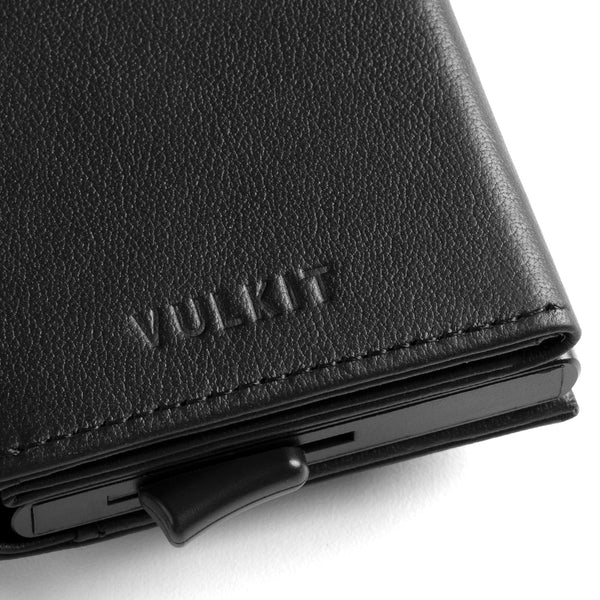 VC203P- Genuine Leather, Back Zipper Slot, Magnetic Strip Closure Tri-fold Wallet