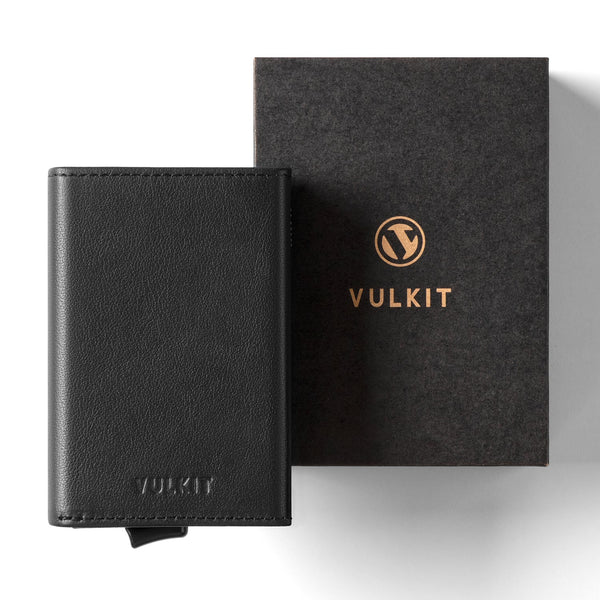 VC203P- Genuine Leather, Back Zipper Slot, Magnetic Strip Closure Tri-fold Wallet