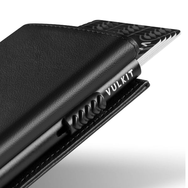VC302P- Genuine Leather, Side Slider Mechanism, Back Zipper Slot, Magnetic Strip Closure Tri-fold Wallet