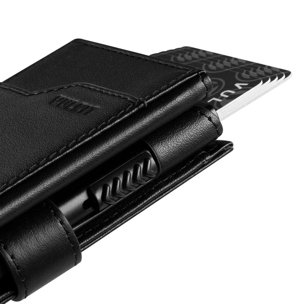 VC311P- Genuine Leather, Banknote Compartment & ID Window Pop-Up Wallet with Removable AirTag Holder (NOT include the AirTag)