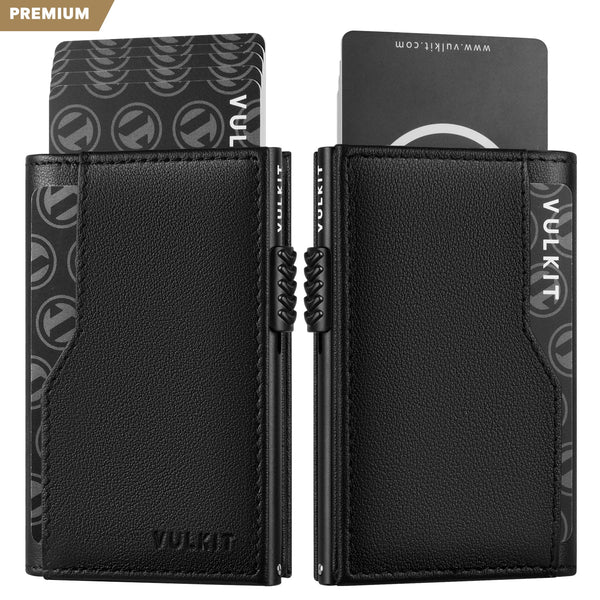VC314P- Genuine Leather Slim Pop-up Wallet with Double ID Windows for Men, Holds Up to 12 Cards