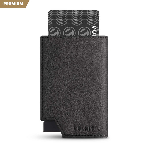 VC402A- Alcantara Leather, New Patented Card Holder with Banknote Compartment & Magnetic Closure