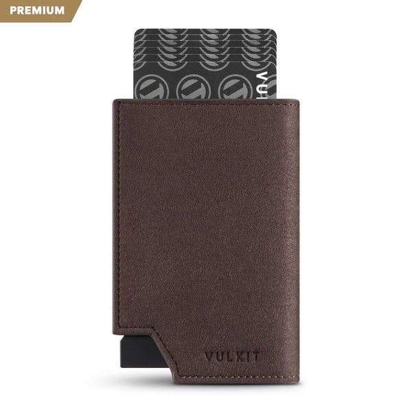 VC402A- Alcantara Leather, New Patented Card Holder with Banknote Compartment & Magnetic Closure