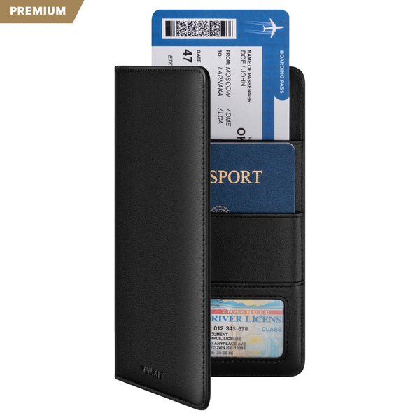 VPW100P- Genuine Leather Travel Passport Card Holder