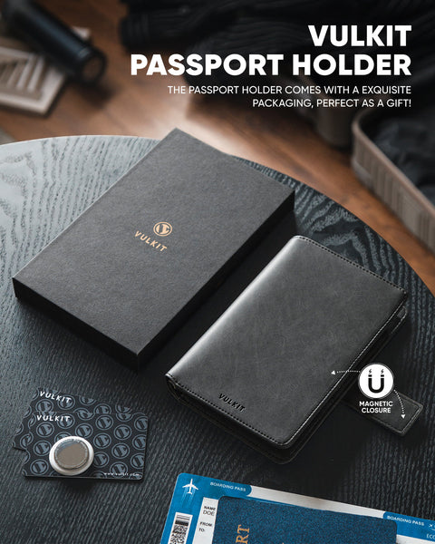 VPW101- Passport Wallet Compatible with Airtag Holder