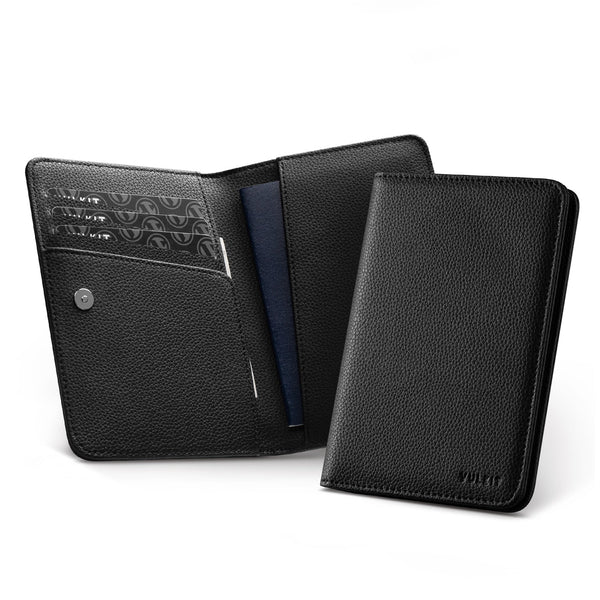 VPW102-  Passport Holder For Travel With Magnetic Closure,With/Without Airtag Holder