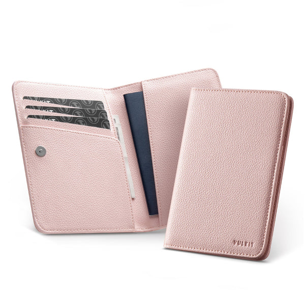 VPW102-  Passport Holder For Travel With Magnetic Closure,With/Without Airtag Holder
