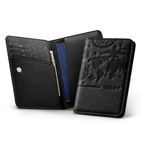 VPW102-  Passport Holder For Travel With Magnetic Closure,With/Without Airtag Holder
