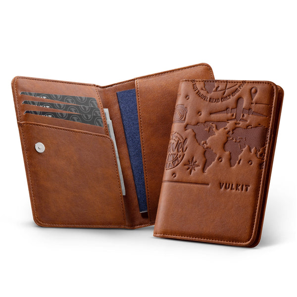 VPW102-  Passport Holder For Travel With Magnetic Closure,With/Without Airtag Holder