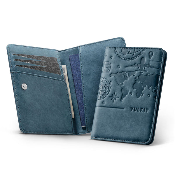 VPW102-  Passport Holder For Travel With Magnetic Closure,With/Without Airtag Holder