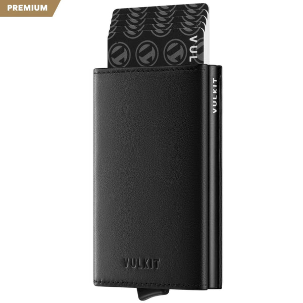 VC203P- Genuine Leather, Back Zipper Slot, Magnetic Strip Closure Tri-fold Wallet