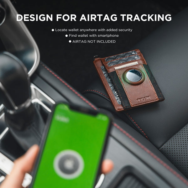 VW111- Vertical Wallet with D buckle & AirTag Slot