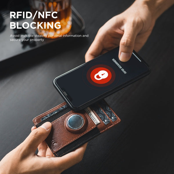 VW111- Vertical Wallet with D buckle & AirTag Slot