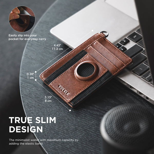 VW111- Vertical Wallet with D buckle & AirTag Slot